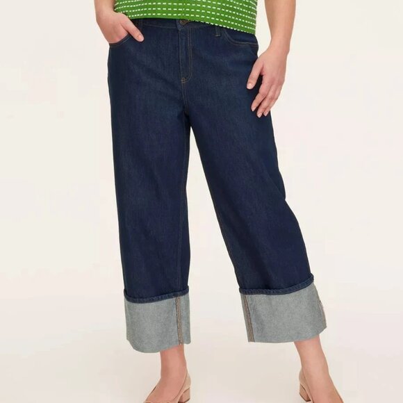 kate spade X Target Women's High-Rise Straight Leg Wide Cuff Jeans/NWT/6 - Picture 1 of 16